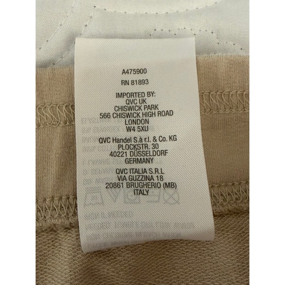 Denim & Co Active Tan Beige Cropped Pants Pintuck Zip Pockets 2X A475900 - Picture 8 of 9